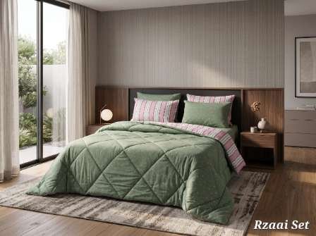 3pc Export Quality Pure Cotton Bedsheets styled in luxury bedroom setting
