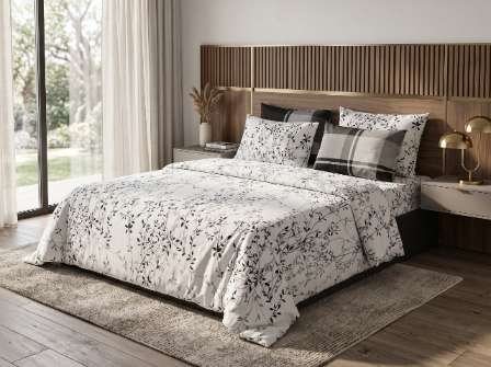 3pc Export Quality Pure Cotton Bedsheets styled in luxury bedroom setting