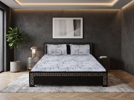 3pc Export Quality Pure Cotton Bedsheets styled in luxury bedroom setting