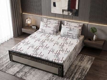 3pc Export Quality Pure Cotton Bedsheets styled in luxury bedroom setting