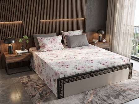 3pc Export Quality Pure Cotton Bedsheets styled in luxury bedroom setting