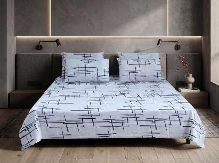 3pc Export Quality Pure Cotton Bedsheets styled in luxury bedroom setting