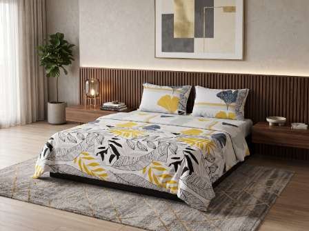 3pc Export Quality Pure Cotton Bedsheets styled in luxury bedroom setting
