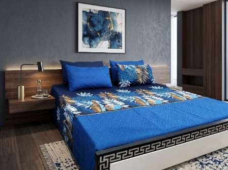 3pc Export Quality Pure Cotton Bedsheets styled in luxury bedroom setting