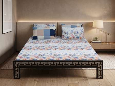 3pc Export Quality Pure Cotton Bedsheets styled in luxury bedroom setting