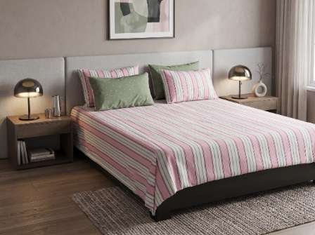 3pc Export Quality Pure Cotton Bedsheets styled in luxury bedroom setting
