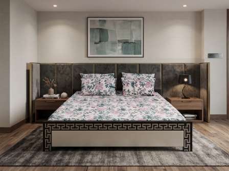 3pc Export Quality Pure Cotton Bedsheets styled in luxury bedroom setting