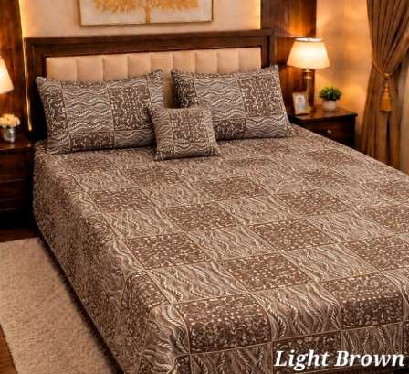 4Pc Velvet Jacquard Bedsheet Set (King Size) styled in luxury bedroom setting