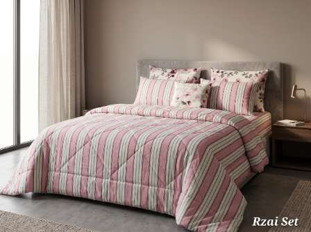 5 PC Export Quality Pure Cotton Bedsheets styled in luxury bedroom setting